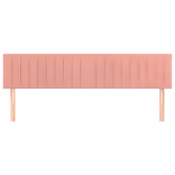 vidaXL Testiera 2 pz Rosa 80x5x78/88 cm in Velluto - Vista aggiuntiva 3
