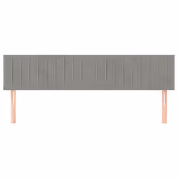 vidaXL Testiera 2 pz Grigio Chiaro 90x5x78/88 cm in Velluto - Vista aggiuntiva 3