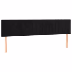 vidaXL Testiera 2 pz Nera 90x5x78/88 cm in Velluto - Vista aggiuntiva 2