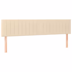 vidaXL Testiera 2 pz Crema 100x5x78/88 cm in Tessuto - Vista aggiuntiva 2
