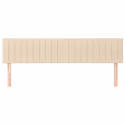 vidaXL Testiera 2 pz Crema 100x5x78/88 cm in Tessuto - Vista aggiuntiva 3