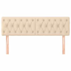 VidaXL 346345 testiera e pedana Crema