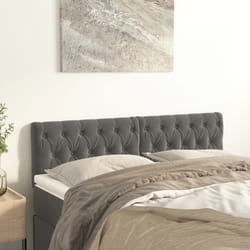 vidaXL Testiere 2 pz Grigio Scuro 72x7x78/88 cm in Velluto