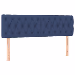 vidaXL Testiera 2 pz Blu 80 x 7 x 78/88cm in Tessuto - Vista aggiuntiva 2