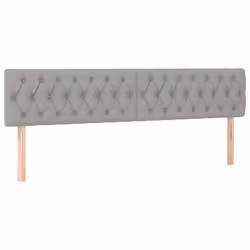 vidaXL Testiera 2 pz Grigio Chiaro 90x7x78/88 cm in Tessuto - Vista aggiuntiva 2