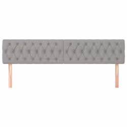 vidaXL Testiera 2 pz Grigio Chiaro 90x7x78/88 cm in Tessuto - Vista aggiuntiva 3