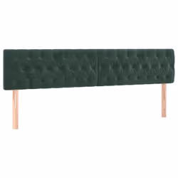 Testiera 2 pz Verde scuro 100x7x78/88 cm in Vellutocod mxl 95545 - Vista aggiuntiva 2