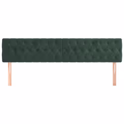 Testiera 2 pz Verde scuro 100x7x78/88 cm in Vellutocod mxl 95545 - Vista aggiuntiva 3