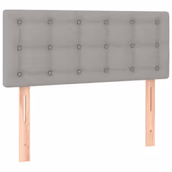 vidaXL Testiera Grigio Chiaro 100x5x78/88 cm in Tessuto - Vista aggiuntiva 2
