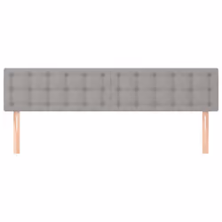 vidaXL Testiera 2 pz Grigio Chiaro 80x5x78/88 cm in Tessuto - Vista aggiuntiva 3