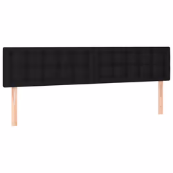 vidaXL Testiera 2 pz Nera 80x5x78/88 cm in Tessuto - Vista aggiuntiva 2