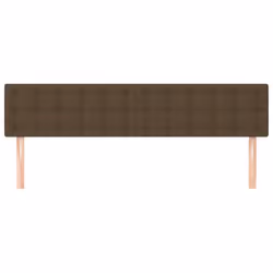 vidaXL Testiera 2 pz Marrone Scuro 80x5x78/88 cm in Tessuto - Vista aggiuntiva 3