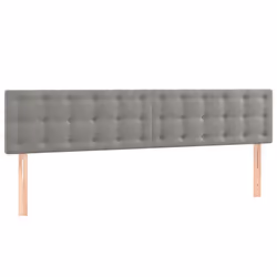 vidaXL Testiera 2 pz Grigio Chiaro 80x5x78/88 cm in Velluto - Vista aggiuntiva 2