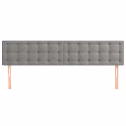 vidaXL Testiera 2 pz Grigio Chiaro 80x5x78/88 cm in Velluto - Vista aggiuntiva 3