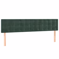 vidaXL Testiera 2 pz Verde Scuro 80x5x78/88 cm in Velluto - Vista aggiuntiva 2