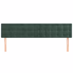 vidaXL Testiera 2 pz Verde Scuro 80x5x78/88 cm in Velluto - Vista aggiuntiva 3