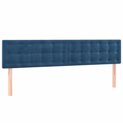 vidaXL Testiera 2 pz Blu Scuro 80x5x78/88 cm in Velluto - Vista aggiuntiva 2