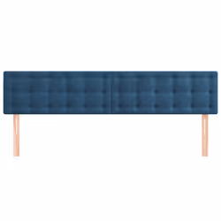 vidaXL Testiera 2 pz Blu Scuro 80x5x78/88 cm in Velluto - Vista aggiuntiva 3