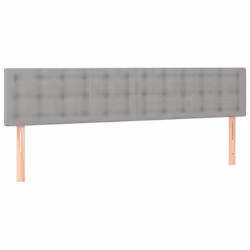 vidaXL Testiera 2 pz Grigio Chiaro 90x5x78/88 cm in Tessuto - Vista aggiuntiva 2