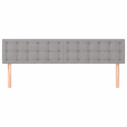 vidaXL Testiera 2 pz Grigio Chiaro 90x5x78/88 cm in Tessuto - Vista aggiuntiva 3