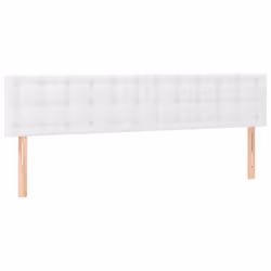 vidaXL Testiera 2 pz Bianca 90x5x78/88 cm in Similpelle - Vista aggiuntiva 2