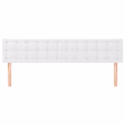 vidaXL Testiera 2 pz Bianca 90x5x78/88 cm in Similpelle - Vista aggiuntiva 3