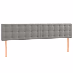 vidaXL Testiera 2 pz Grigio Chiaro 90x5x78/88 cm in Velluto - Vista aggiuntiva 2