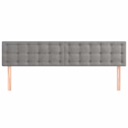 vidaXL Testiera 2 pz Grigio Chiaro 90x5x78/88 cm in Velluto - Vista aggiuntiva 3