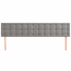 vidaXL Testiere 2 pz Grigio Chiaro 100x5x78/88 cm in Velluto - Vista aggiuntiva 3