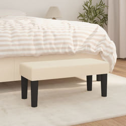 Panca Crema 70x30x30 cm in Tessuto - Vidaxl