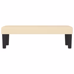 vidaXL Panca Crema 100x30x30 cm in Tessuto - Vista aggiuntiva 3