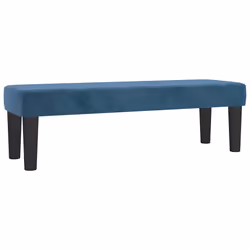 vidaXL Panca Blu Scuro 100x30x30 cm in Velluto - Vista aggiuntiva 2