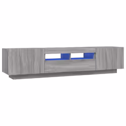 vidaXL Set Mobili TV 2 pz con Luci LED Grigio Sonoma Legno Multistrato - Vista aggiuntiva 2