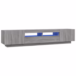 vidaXL Set Mobili TV 2 pz con Luci LED Grigio Sonoma Legno Multistrato - Vista aggiuntiva 2