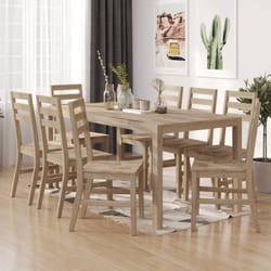 vidaXL Sedie da Pranzo 8 pz in Legno Massello di Acacia