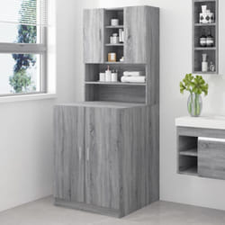 Mobile per Lavatrice Grigio Sonoma in Legno Multistrato Vidaxl 55471