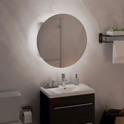 Armadio da Bagno con Specchio Rotondo e LED Bianco 40x40x17,5cmcod mxl 102907 - Vista aggiuntiva 3