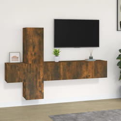 Vidaxl - Set di Mobili Porta tv 5 pz Rovere Fumo in Legno Multistrato