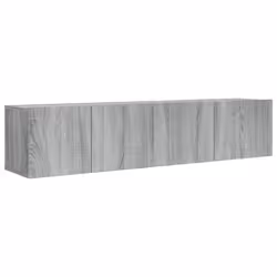 vidaXL Set Mobili Porta TV 2 pz Grigio Sonoma in Legno Multistrato - Vista aggiuntiva 2