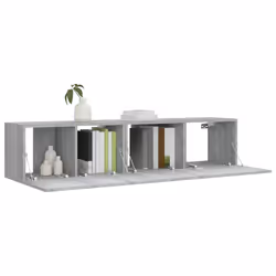 vidaXL Set Mobili Porta TV 2 pz Grigio Sonoma in Legno Multistrato - Vista aggiuntiva 3