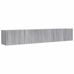 vidaXL Set Mobili Porta TV 2 pz Grigio Sonoma in Legno Multistrato - Vista aggiuntiva 2