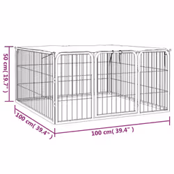VidaXL 171795 trasportino a gabbia per cane Acciaio - Vista aggiuntiva 6