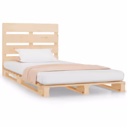 vidaXL Giroletto senza Materasso 75x190 cm in Legno Massello di Pino - Vista aggiuntiva 2