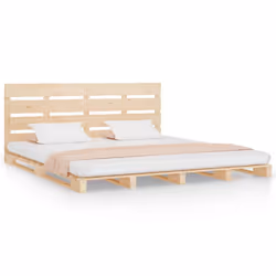 vidaXL Giroletto senza Materasso 135x190 cm in Legno Massello di Pino - Vista aggiuntiva 2