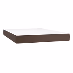 VidaXL 347785, Singolo/Grandezza intera, Materasso a molle, Medio, Marrone, Bianco, Ecopelle, Adulti