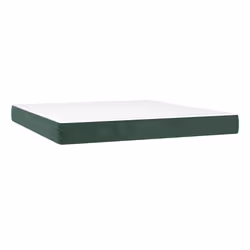 VidaXL 347851, Dimensione Super king, Materasso a molle, Medio, Verde scuro, Bianco, Poliestere, Schiuma