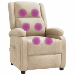 VidaXL 348446 sedia massaggiante elettrica Crema - Vista aggiuntiva 7