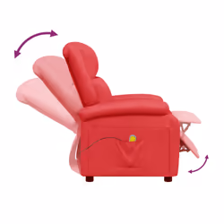 VidaXL 348466 sedia massaggiante elettrica Rosso - Vista aggiuntiva 6