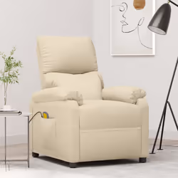 VidaXL 348468 sedia massaggiante elettrica Crema - Vista aggiuntiva 2