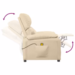 VidaXL 348468 sedia massaggiante elettrica Crema - Vista aggiuntiva 6